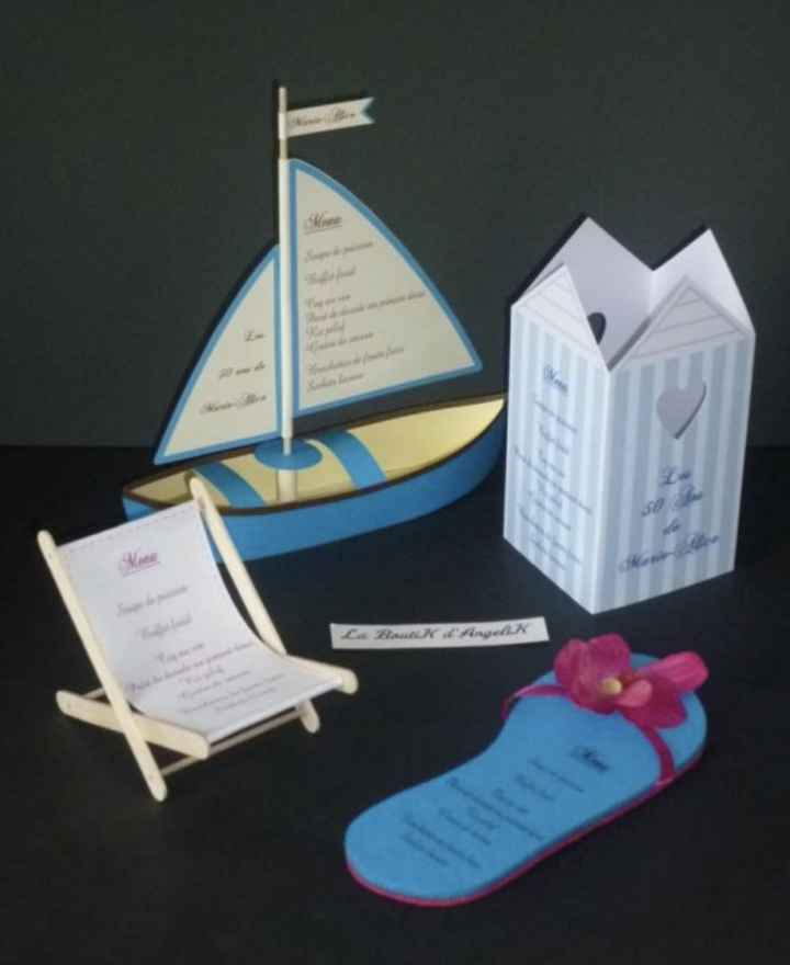 Fabrication de présentation menu sur table 8