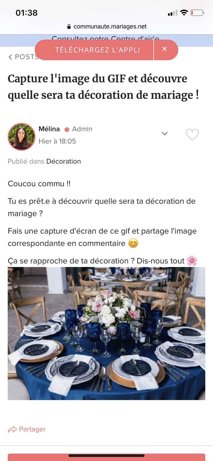 Capture l'image du GIF et découvre quelle sera ta décoration de mariage ! 5