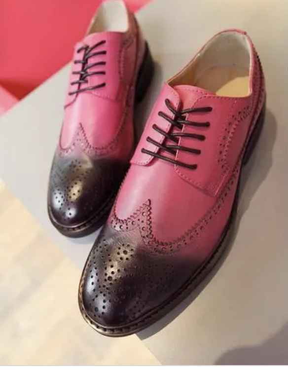 Chaussures marié rose 3