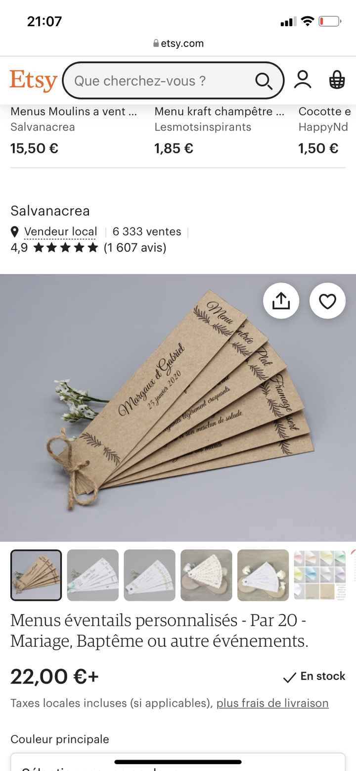 Présentation menu - 1