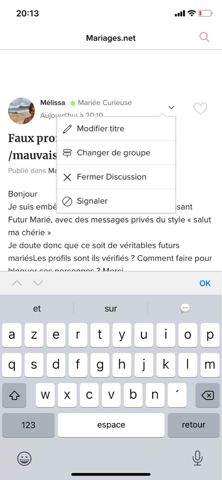 Faux profils de futurs mariés /mauvaise drague - 1