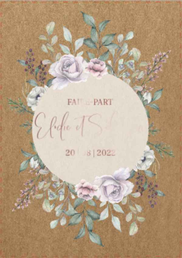 Publie ce modèle de faire-part et dis-nous quelle taille tu as du utiliser ! 😏💌 - 1