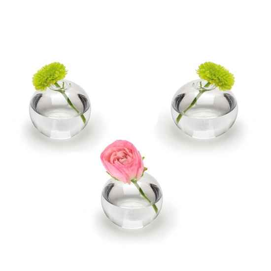 Lot de 3 mini-vases bulle