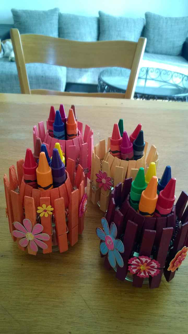 Pot à crayon table enfant.  DIY