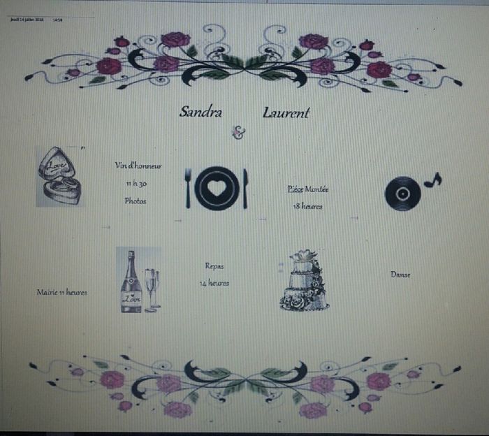 Programme  du jour j - 1