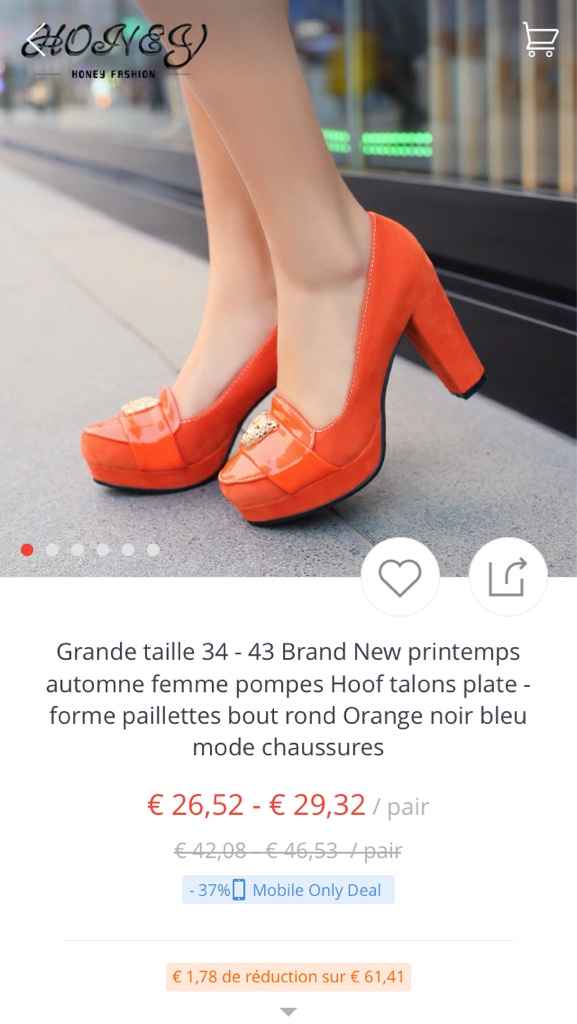 Problème pour trouver des chaussures oranges - 2