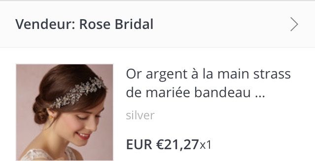 Ornement pour coiffure de mariée - 1