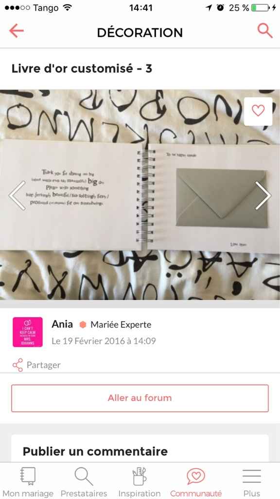 Livre d'or enveloppe - 1