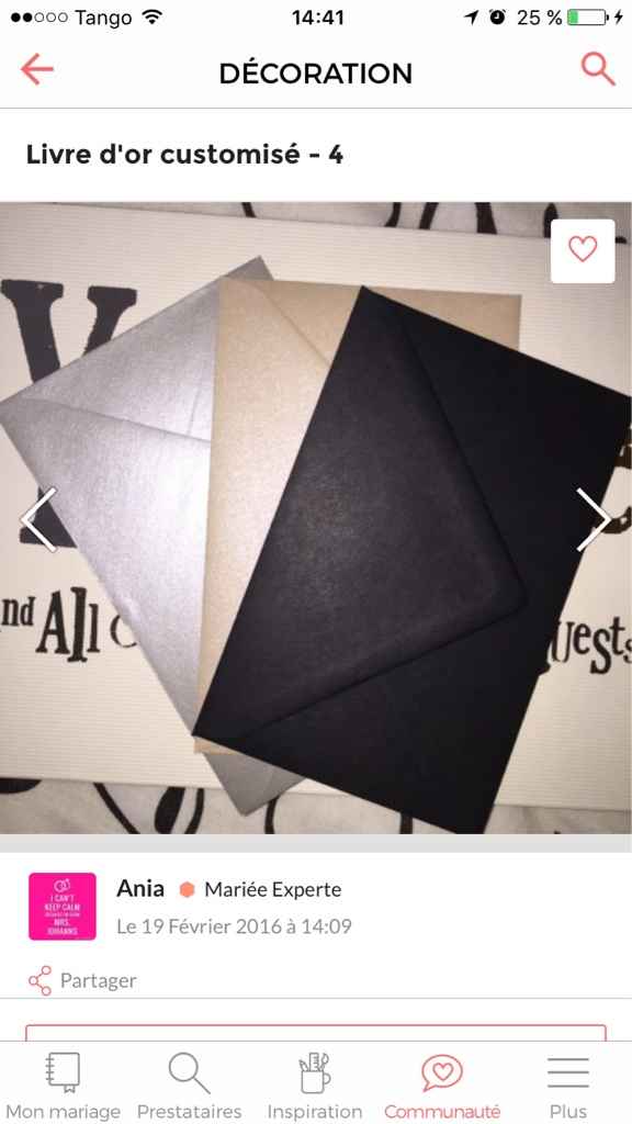 Livre d'or enveloppe - 2