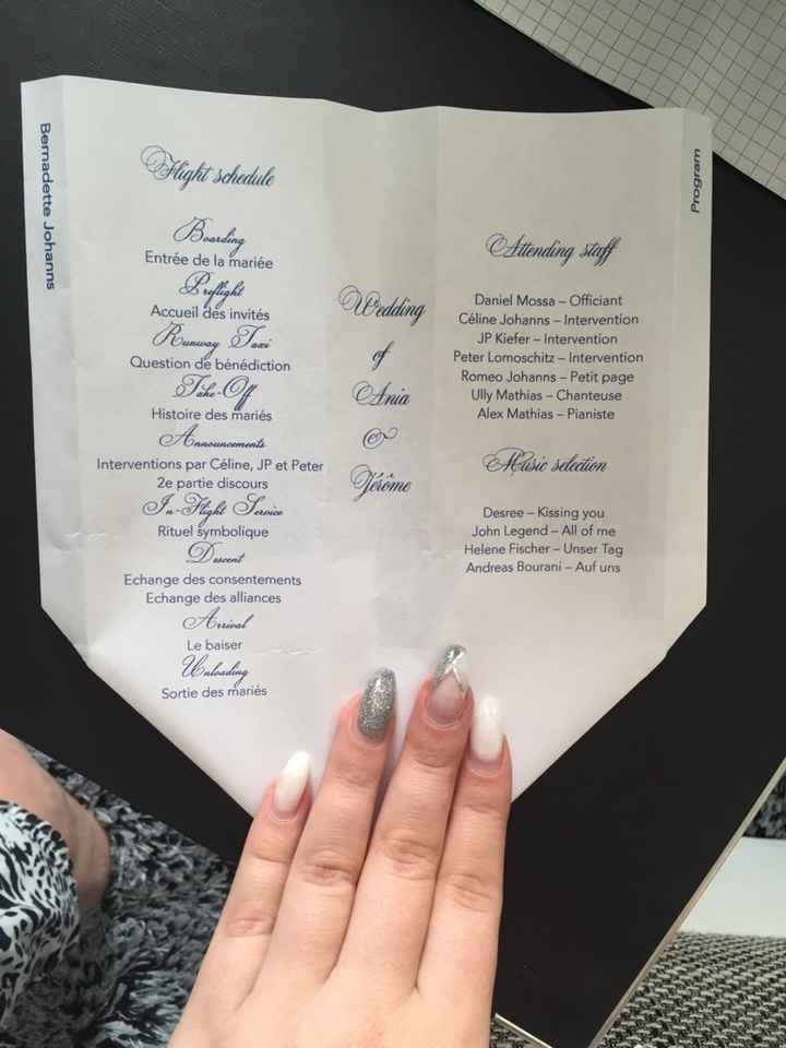 Notre programme pour la cérémonie laïque - 2