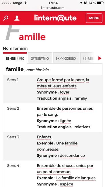 Quand vous êtes-vous considérés comme "une famille"? - 1