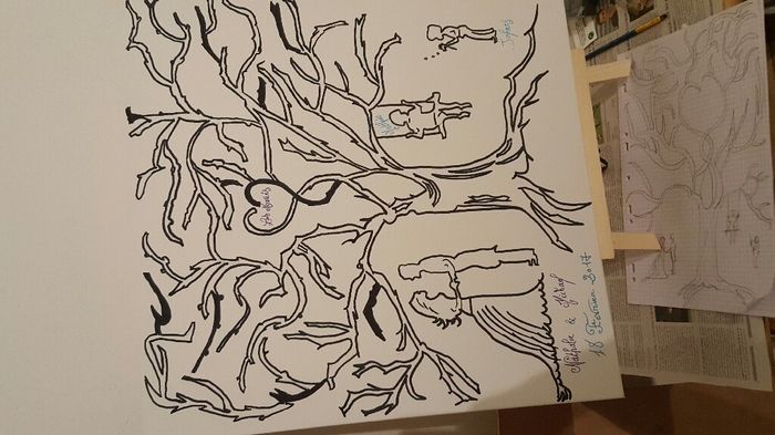 Arbre à empreintes fait maison - 2