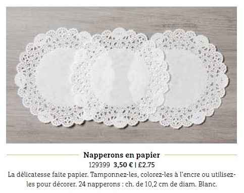 Napperon blanc SU