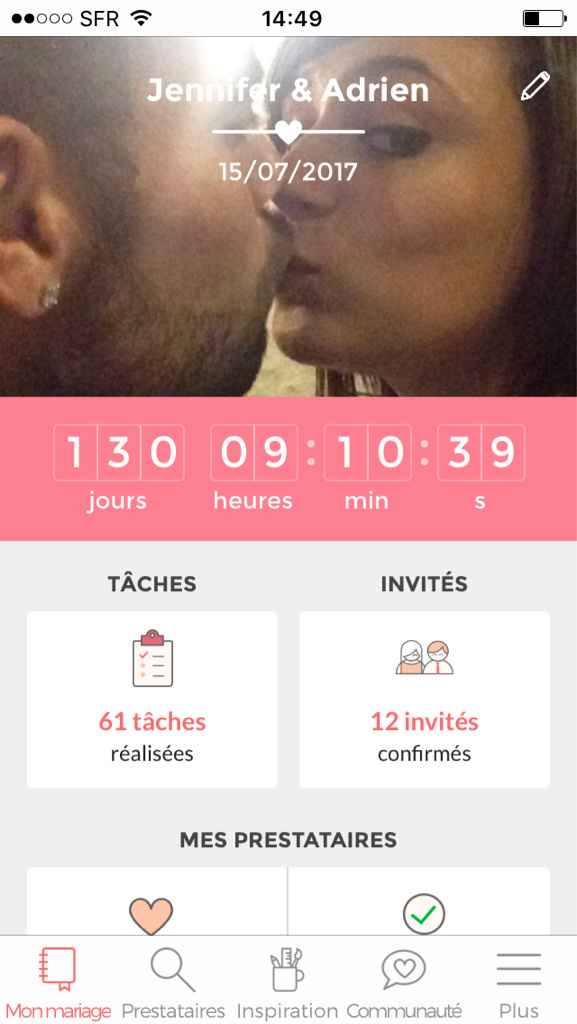 Nombre de jours restants - 1