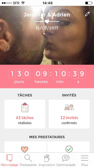 Nombre de jours restants - 1