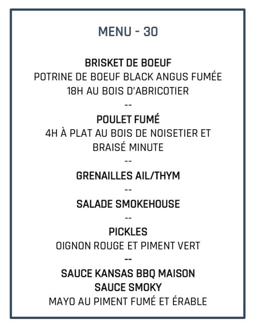 Idées menus de mariage 1