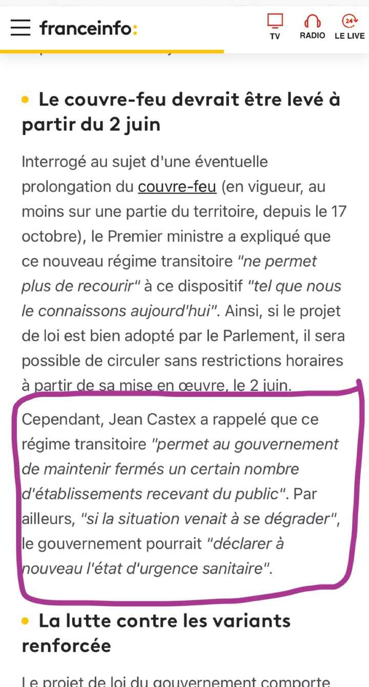Dernières annonces de "déconfinement"... - 1