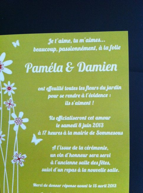 Photo de vos faire part!!!!! - 2