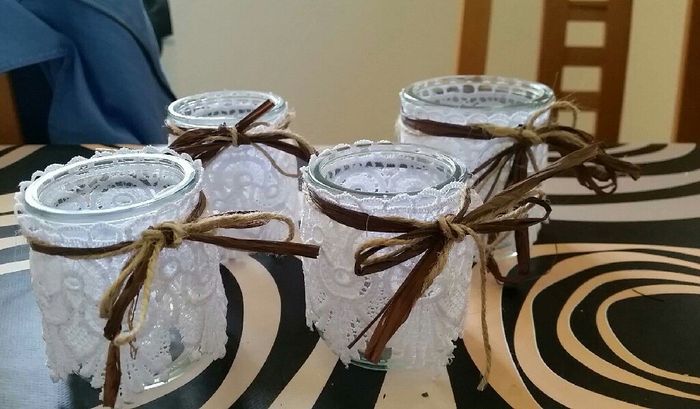 Mon 1er diy : photophores dentelles pour mariage champêtre - 2