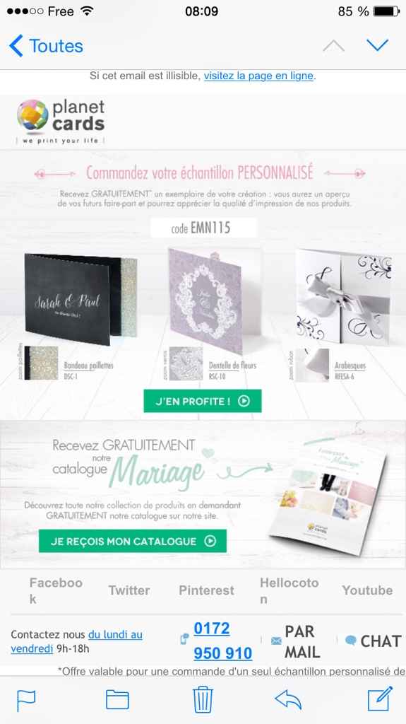 Bon plan échantillon faire parts gratuits - 1