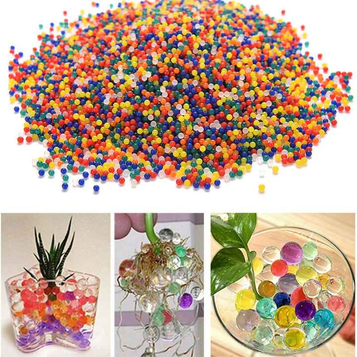 perles d'eau multicolore 9 a 11 mm