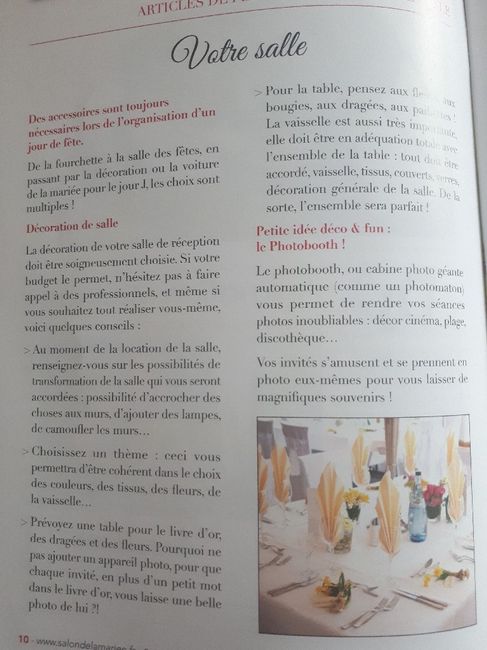 Organisation des tables - 2