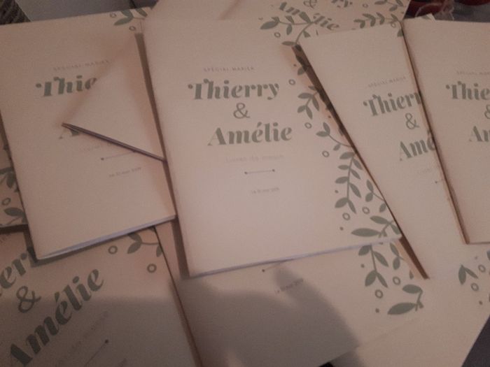 Petite question livret de messe  et menu - 2