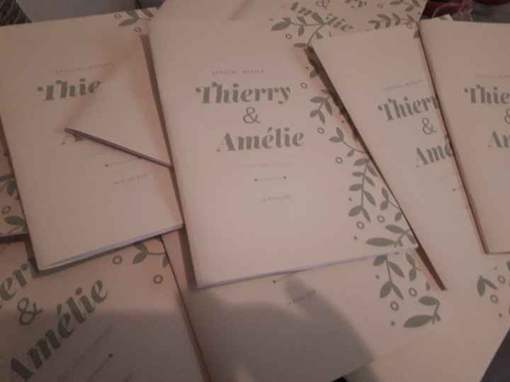 Petite question livret de messe  et menu - 2