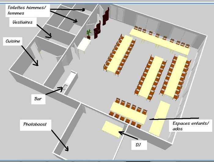 Salle et les espaces