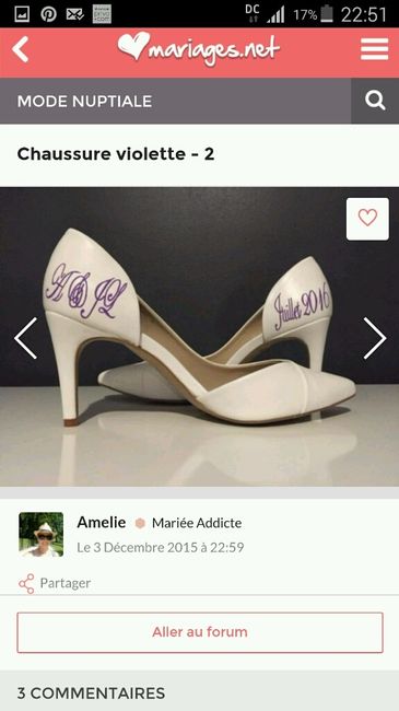 Cherche comment ajouter touche de violet sur chaussures blanches - 1