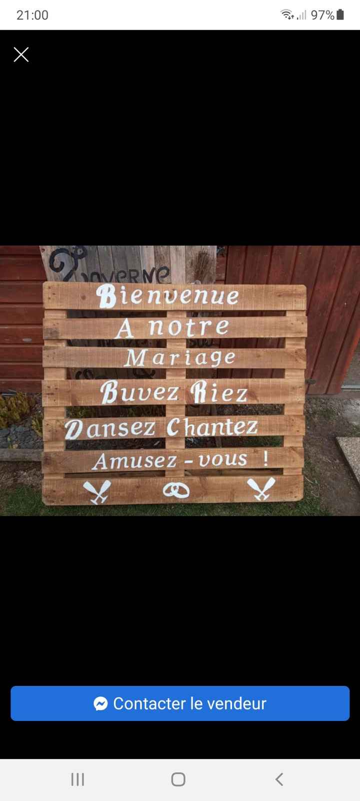 Panneau bienvenue palette - 1
