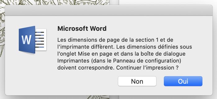 Impression livret / Word mac 3