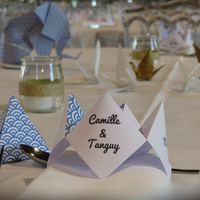 Menu et boites à dragées