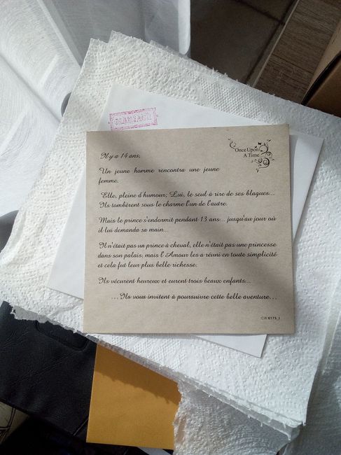 notre histoire petit texte au dos...
