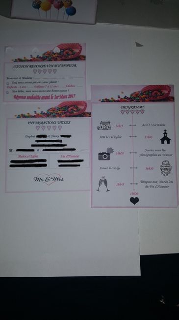 Informations vin d'honneur