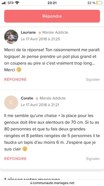 Largeur tapis de cérémonie 1