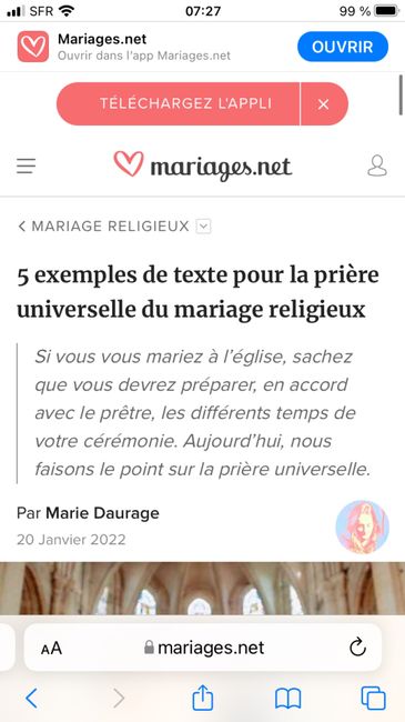 Intentions de mariage - 1