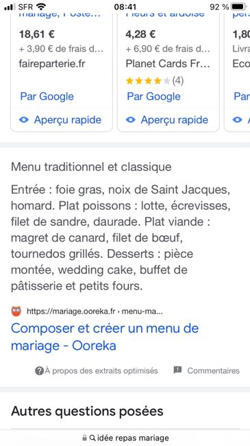 Idées de menu 1