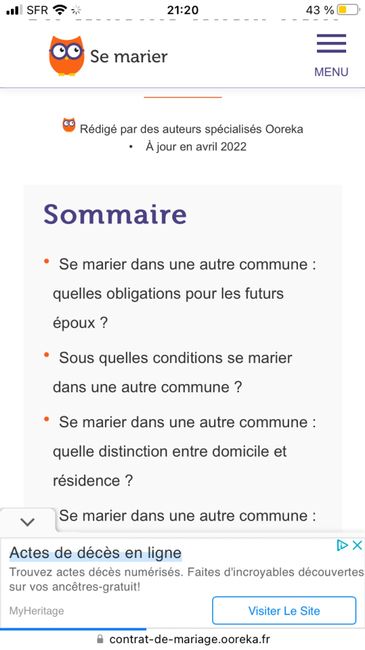 Changement d'adresse de Paris à Courbevoie après dépôt de dossier - 1