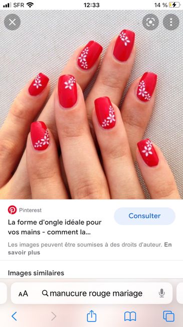 Ongle mariage besoin idée rouge ou bleu roi 2