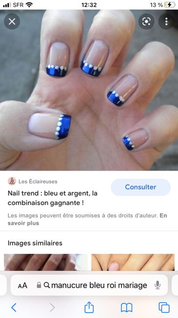 Ongle mariage besoin idée rouge ou bleu roi 5