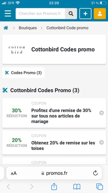 Code promo Cottonbird 1