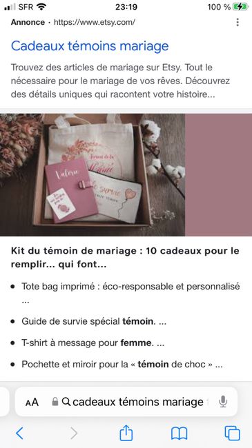 Idée cadeau pour mes témoins - 1