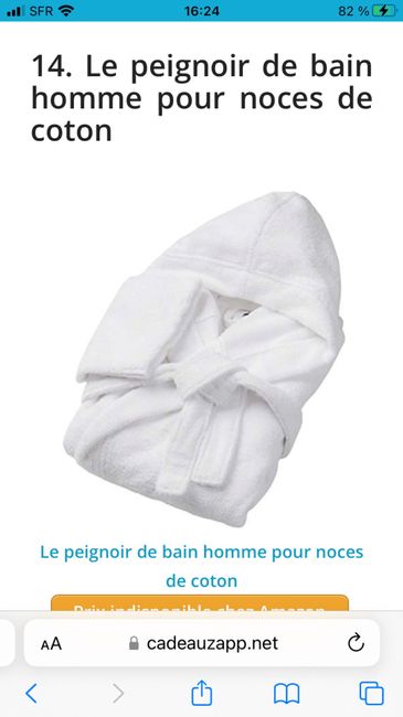 1Ans de mariage ( noces de coton ) - 1