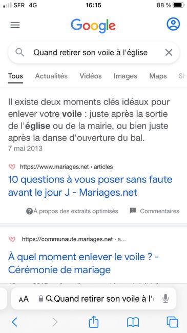 à quel moment retirer le voile? 1