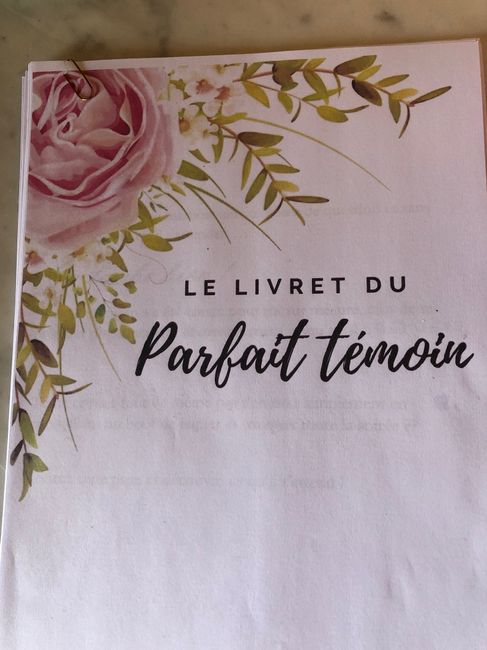 Livrets  parfait témoin et parfaite demoiselle d’honneur 4