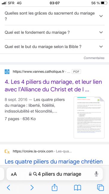 Question 4 piliers du mariage - 1