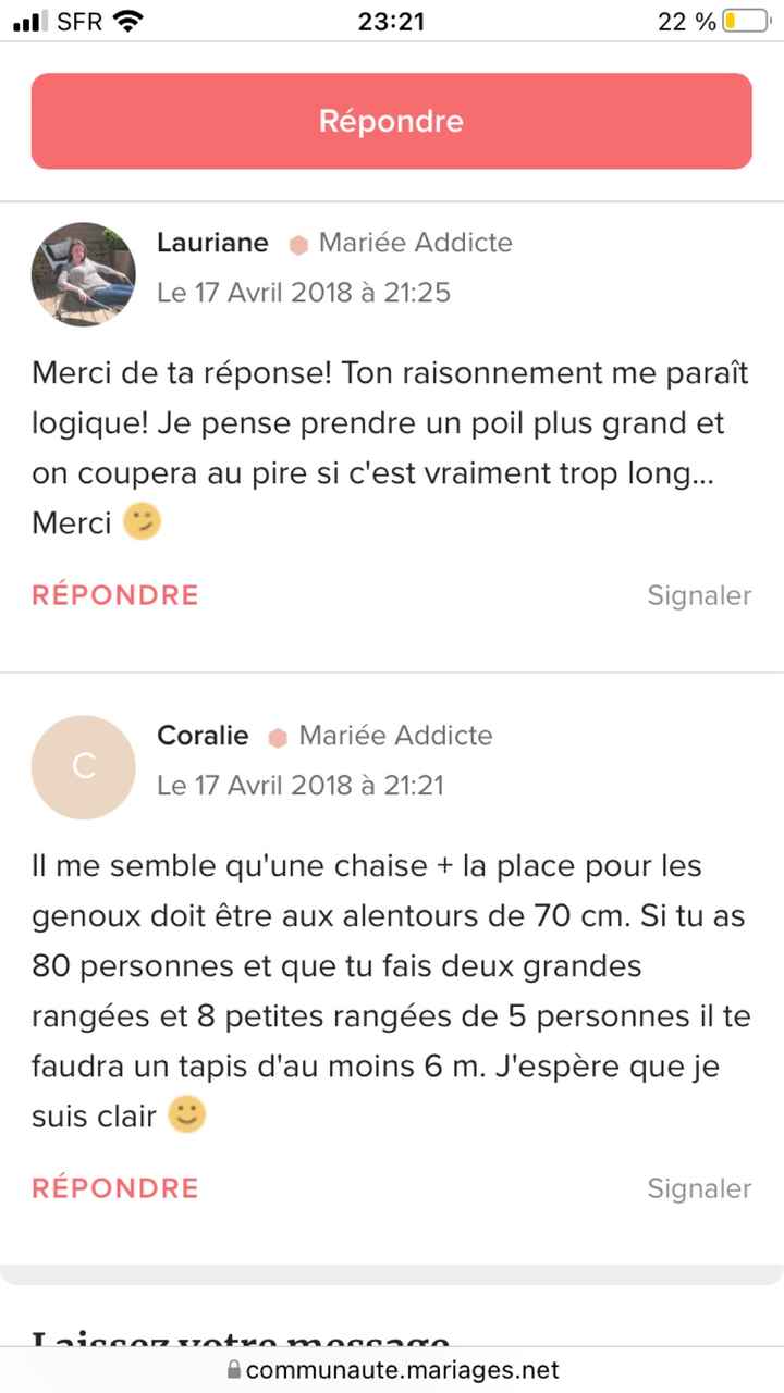 Largeur tapis de cérémonie - 1