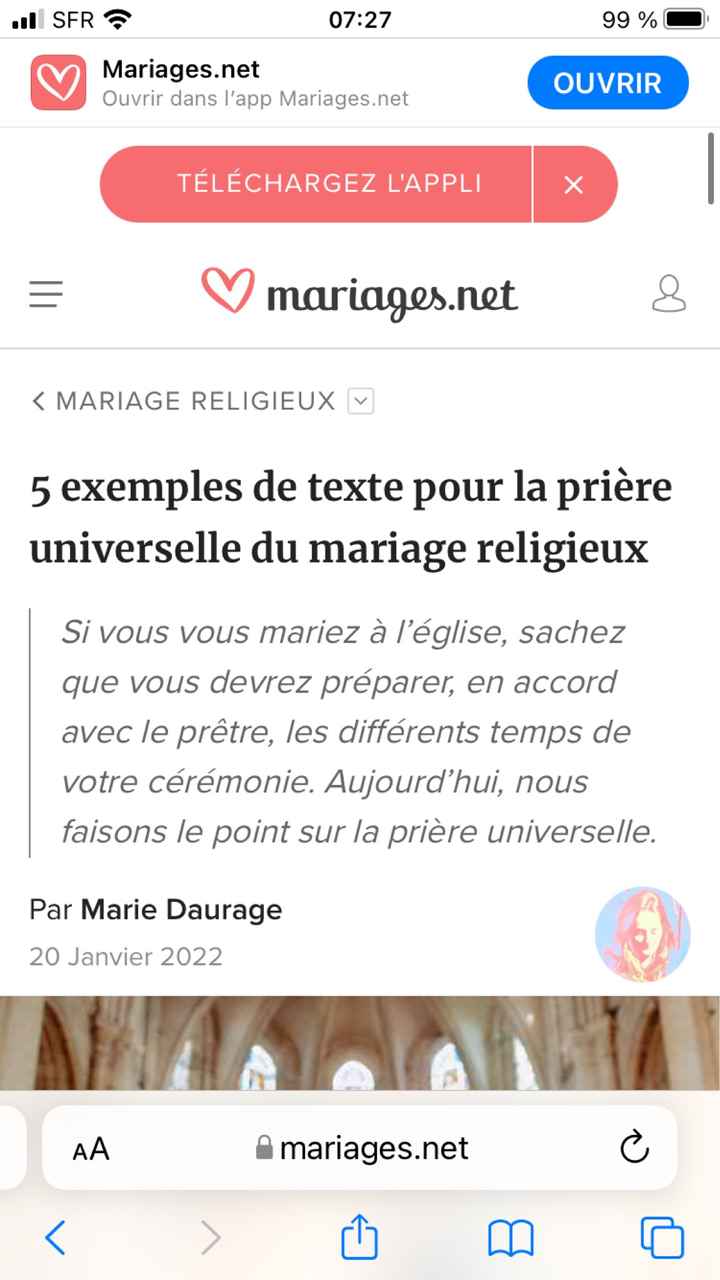Intentions de mariage - 1