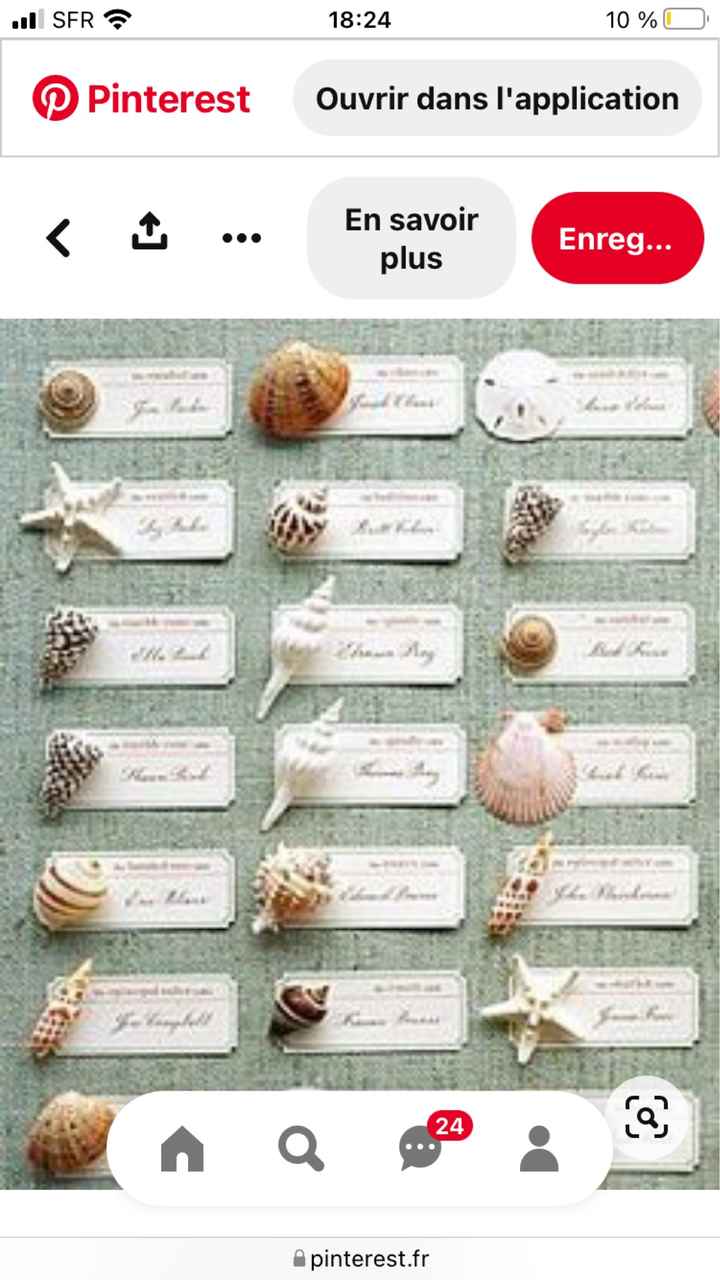 Affichage du plan de table  thème mer - 1